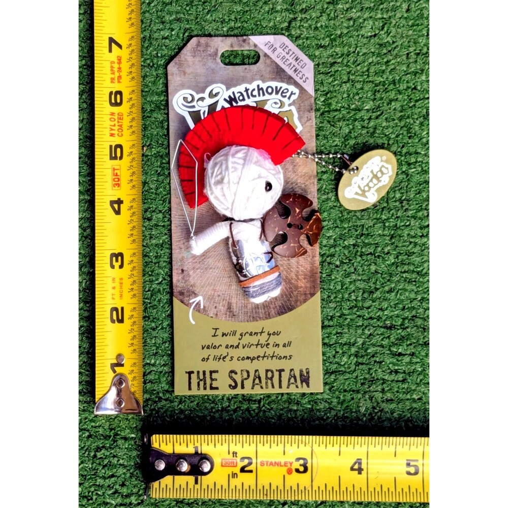 Watchover Voodoo SPARTAN String Funny Protection Mascot Doll Keychain Clip NWT